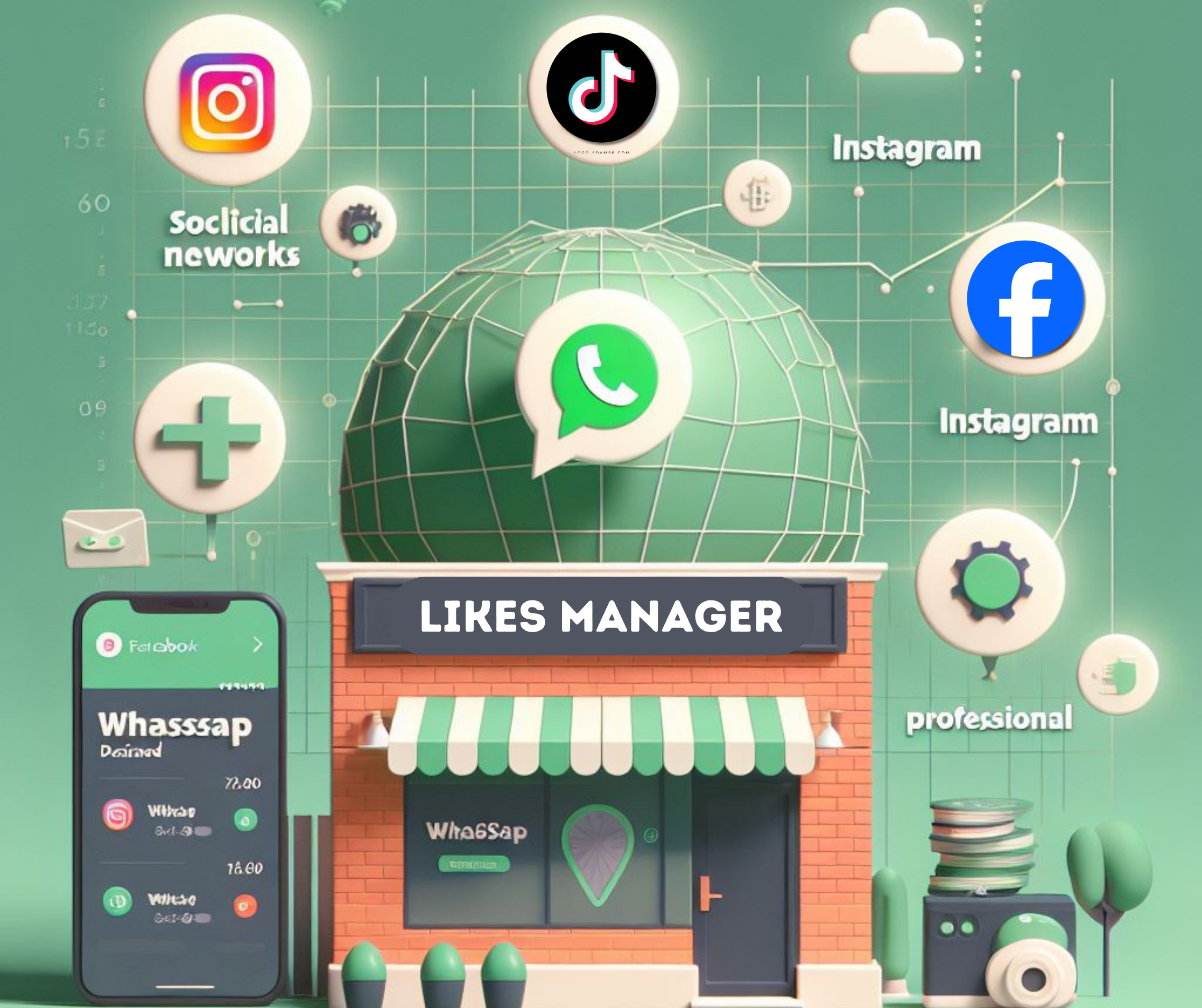 Gestión mensual integral de redes sociales a través de Whatsapp (Cliente DSI )